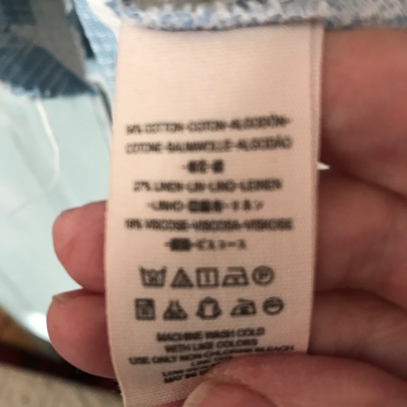 Free People blouse short sleeve in size Extra Small (XS) . Stripped blue /white - Picture 5 of 5